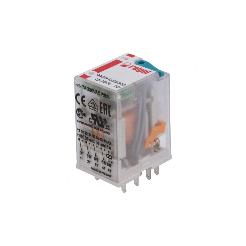Releu Electromagnetic 4PDT 220VDC 6A | Electronic-mag.ro | Componente Electronice