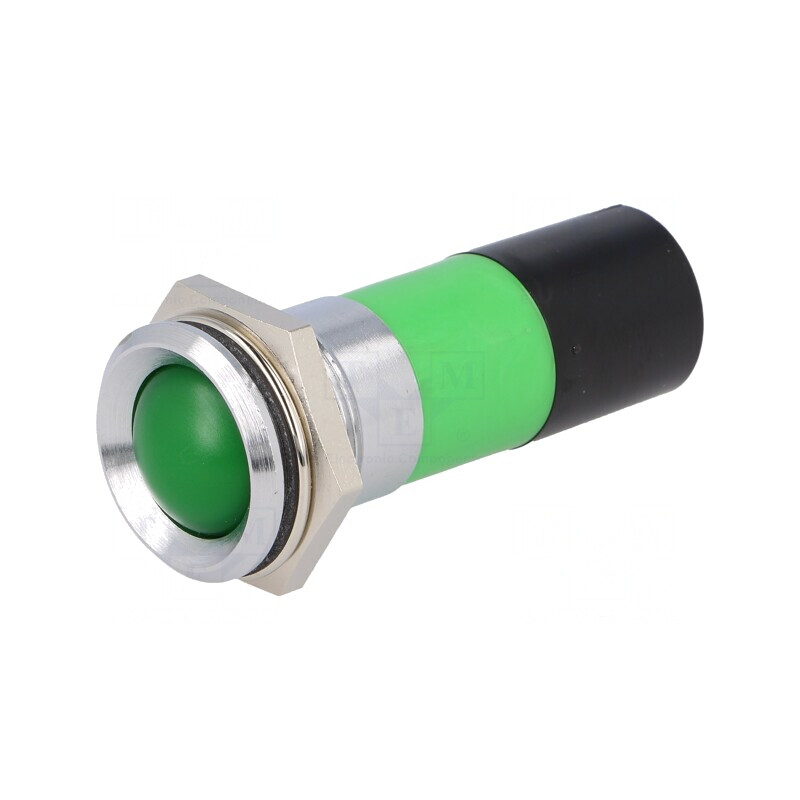 Lampa de Control Verde LED 230V IP67 Ø22.2mm | Electronic-mag.ro | Componente Electronice