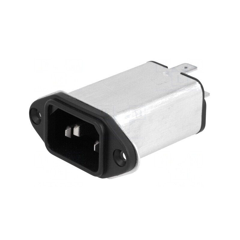 Conector AC soclu tată 6A 250VAC IEC 60320 | Electronic-mag.ro | Componente Electronice