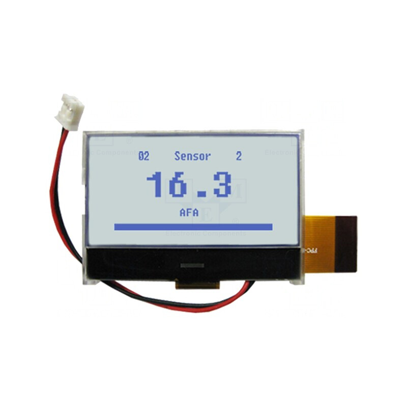 Afișaj LCD Grafic 128x64 COG 57.2x40x5mm Gri | Electronic-mag.ro | Componente Electronice