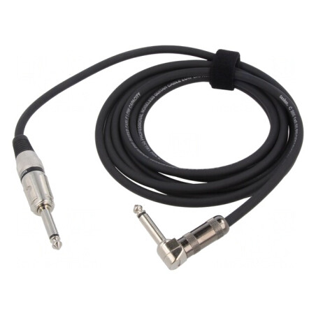 Cablu Jack 6.3mm 2pin la Jack 6.3mm în unghi 3m | Electronic-mag.ro | Componente Electronice