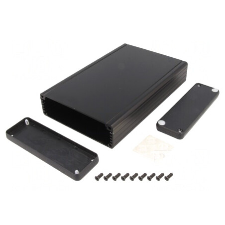 Carcasă aluminiu neagră 103x160x30mm | Electronic-mag.ro | Componente Electronice