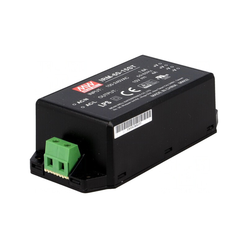 Alimentator Modular 60W 15VDC IRM-60-15ST | Electronic-mag.ro | Componente Electronice