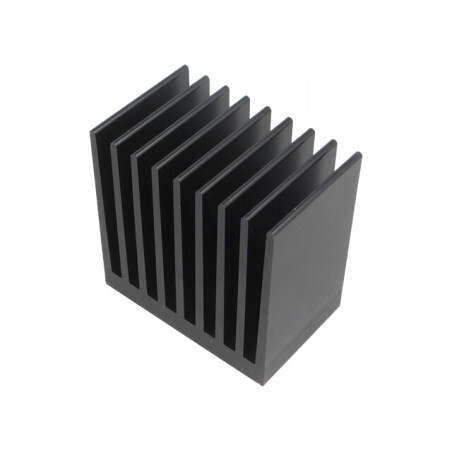 Radiator extrudat cu aripioare negre 50x80x80mm | Electronic-mag.ro | Componente Electronice