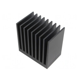 Radiator extrudat cu aripioare negre 50x80x80mm | Electronic-mag.ro | Componente Electronice