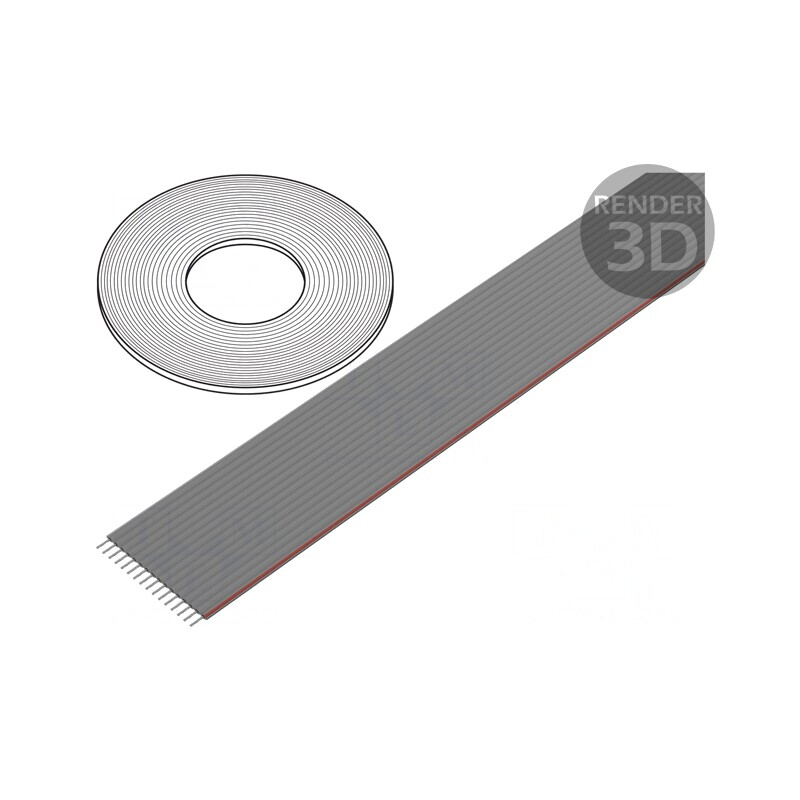 Cablu Bandă 1,27mm Cu 16x28AWG Neecranat PVC | Electronic-mag.ro | Componente Electronice