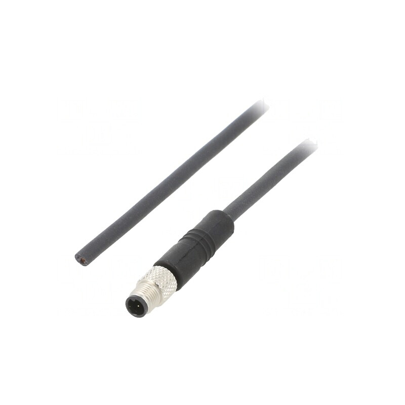 Conector M5 mufă tată 3 pini aurit IP67 60V | Electronic-mag.ro | Componente Electronice