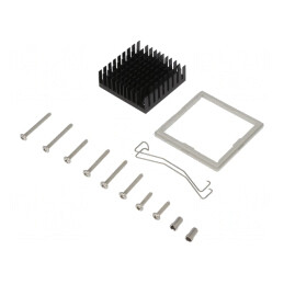Radiator extrudat cu aripioare negru 42x42x14.5mm | Electronic-mag.ro | Componente Electronice