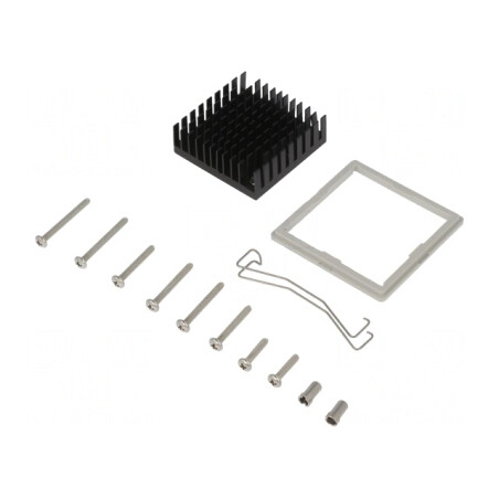 Radiator extrudat cu aripioare negru 42x42x14.5mm | Electronic-mag.ro | Componente Electronice