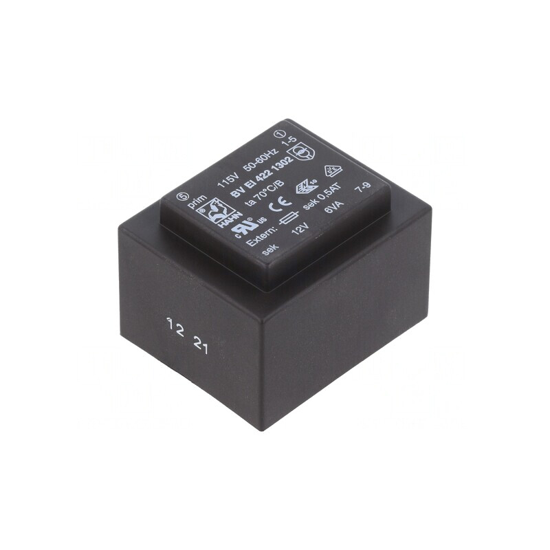 Transformator încapsulat 6VA 12V 500mA PCB | Electronic-mag.ro | Componente Electronice