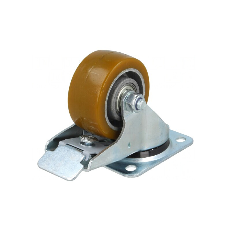 Roată de Transport 80mm cu Placă de Montare | Electronic-mag.ro | Componente Electronice