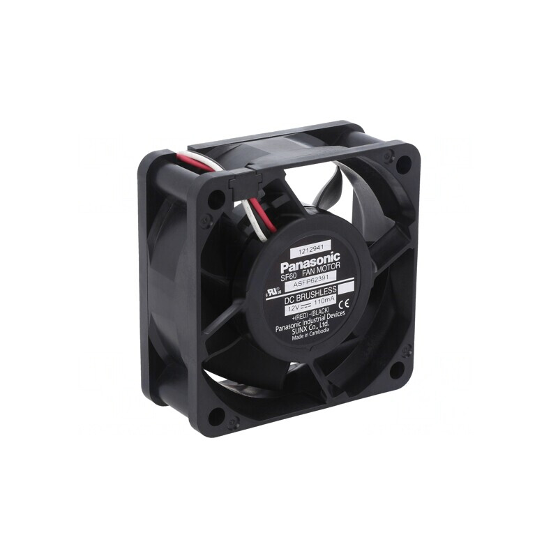 Ventilator axial 12V 60x60x25mm 28,8m3/h 23,5dBA | Electronic-mag.ro | Componente Electronice