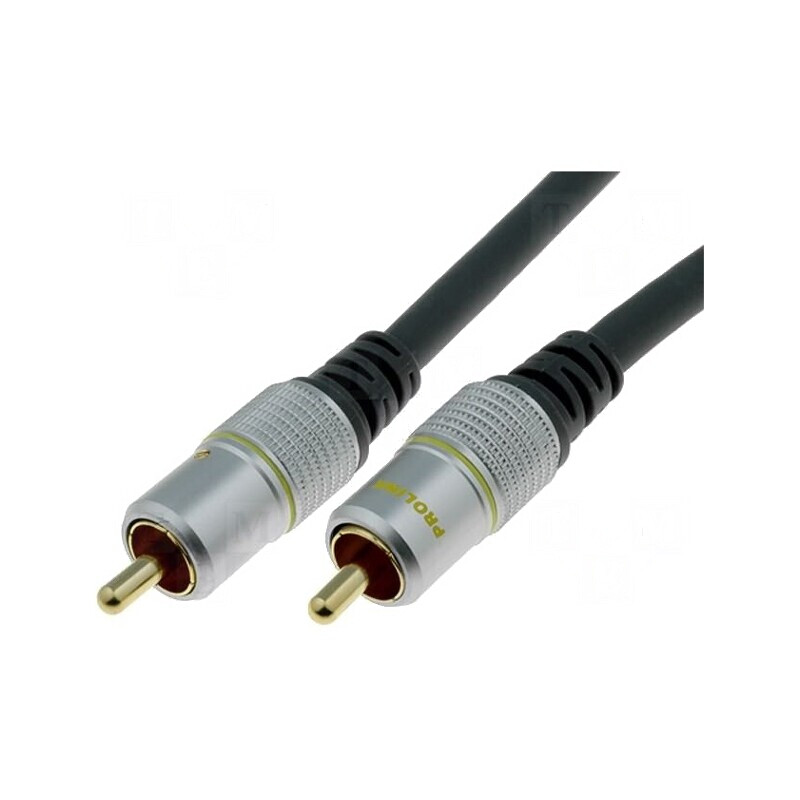 Cablu RCA Aurit Negru 10m | Electronic-mag.ro | Componente Electronice