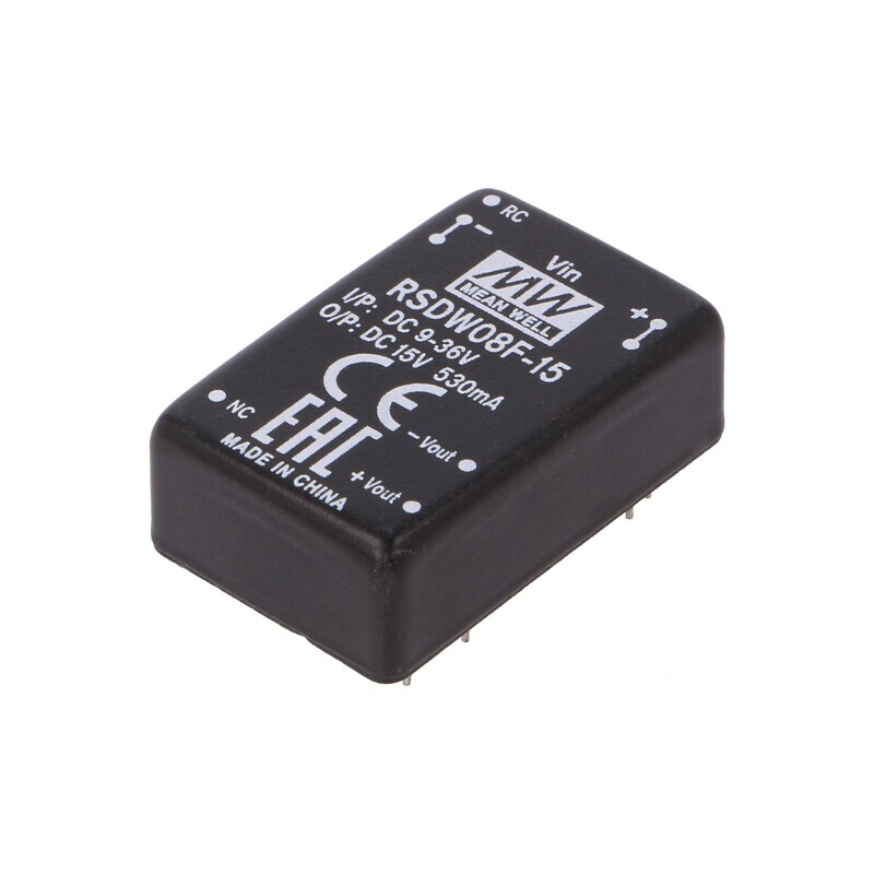 Convertor DC/DC 8W 9-36V la 15V 530mA DIP24 | Electronic-mag.ro | Componente Electronice