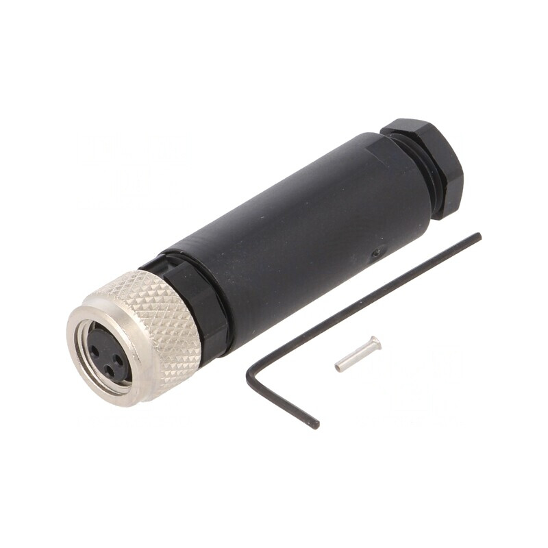 Conector M8 Mamă 3 PIN Drept pe Cablu 4A IP67 60V | Electronic-mag.ro | Componente Electronice