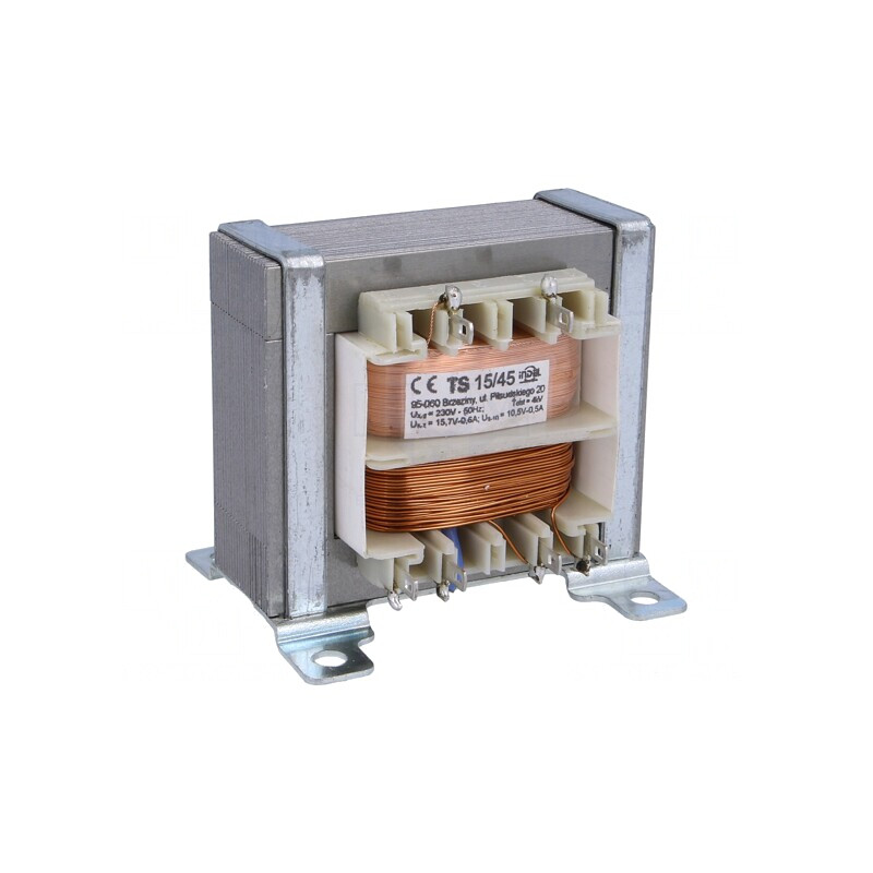 Transformator de Alimentare 15VA 230VAC 15,7V 10,5V 600mA 500mA | Electronic-mag.ro | Componente Electronice