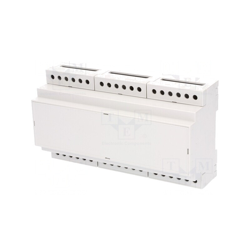 Carcasă pentru șină DIN, gri, 90x160x53 mm | Electronic-mag.ro | Componente Electronice