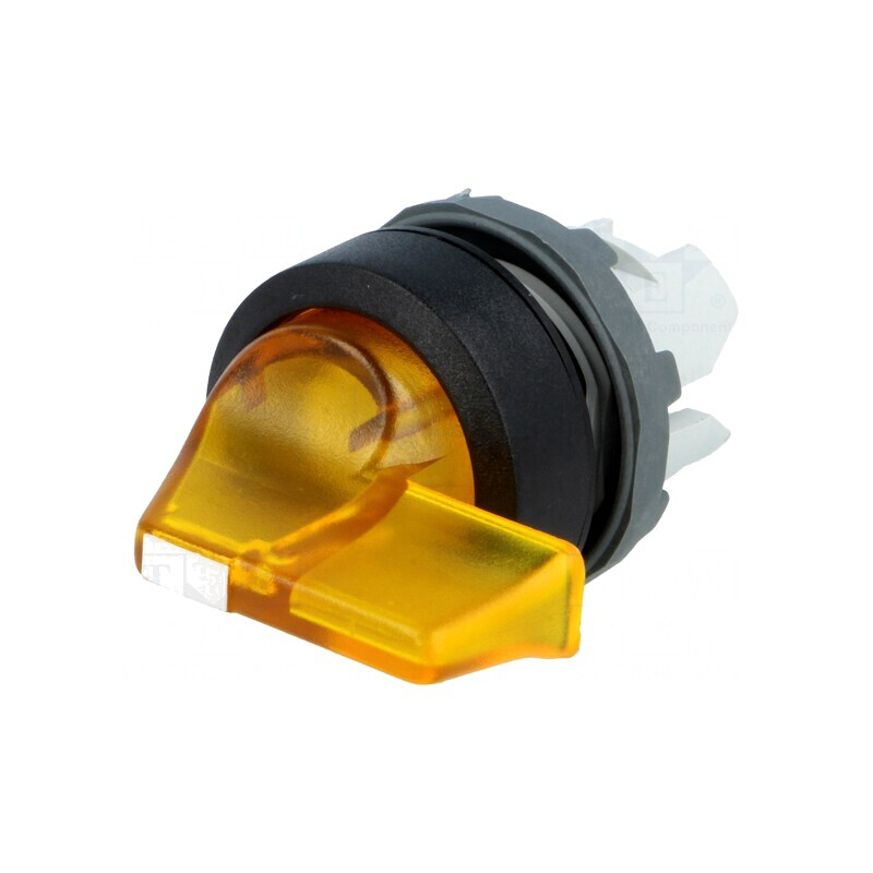 Comutator Rotativ 22mm 3 Poziții Galben IP66 | Electronic-mag.ro | Componente Electronice