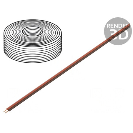 Cablu LiYz 2x0,14mm2 250V 50m Maro/Roșu | Electronic-mag.ro | Componente Electronice
