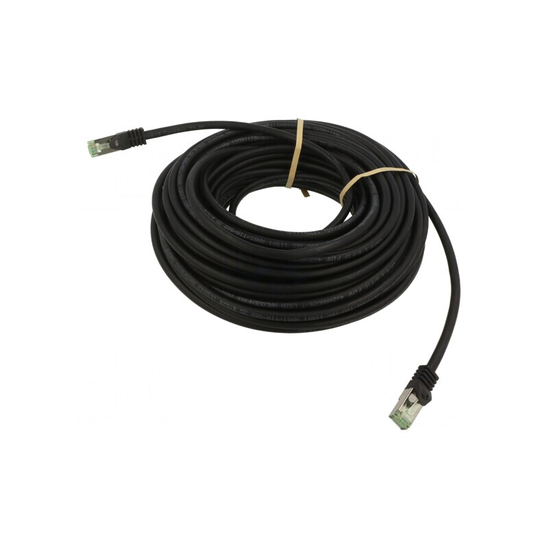 Patch Cord S/FTP Cat 8.1 Negru 10m LSZH | Electronic-mag.ro | Componente Electronice