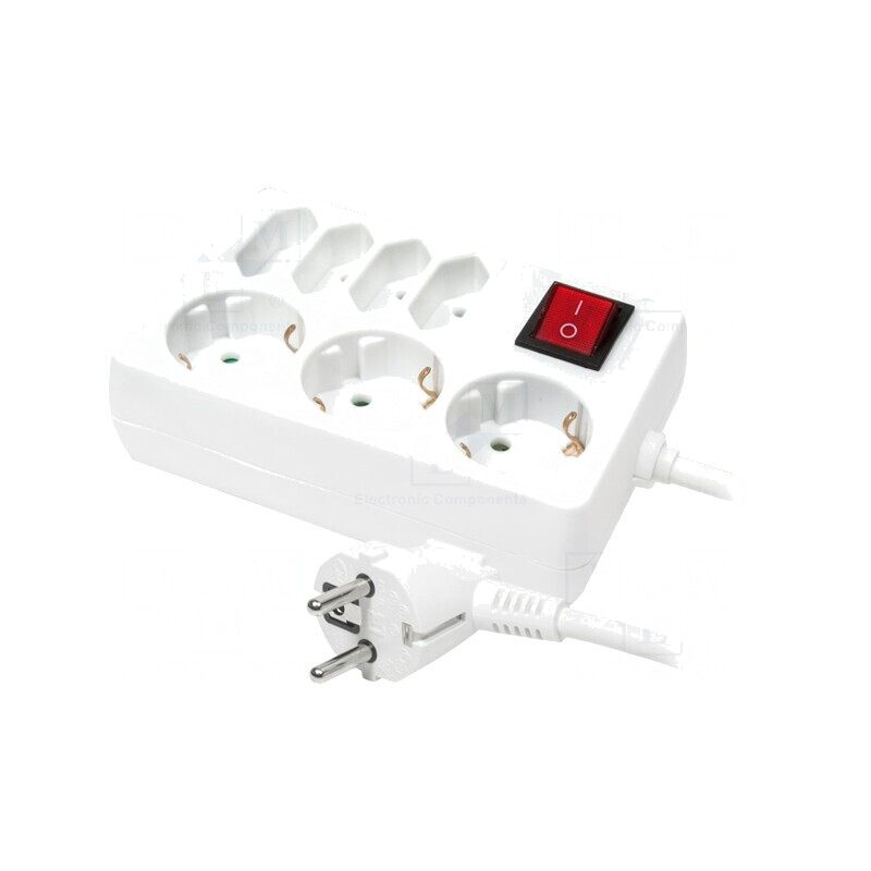 Prelungitor 7 Prize 230V 16A Alb | Electronic-mag.ro | Componente Electronice