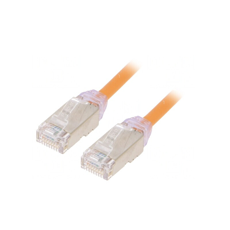 Cablu Patch Cord F/UTP Cat6a LSZH Portocaliu 3m | Electronic-mag.ro | Componente Electronice