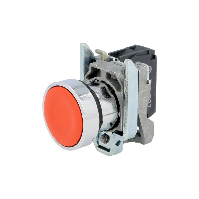 Comutator apăsare 22mm 1 NC roșu XB4BA42 | Electronic-mag.ro | Componente Electronice