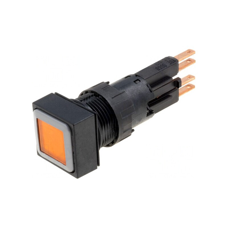 Comutator Acționat Prin Apăsare 16mm Galben | Electronic-mag.ro | Componente Electronice