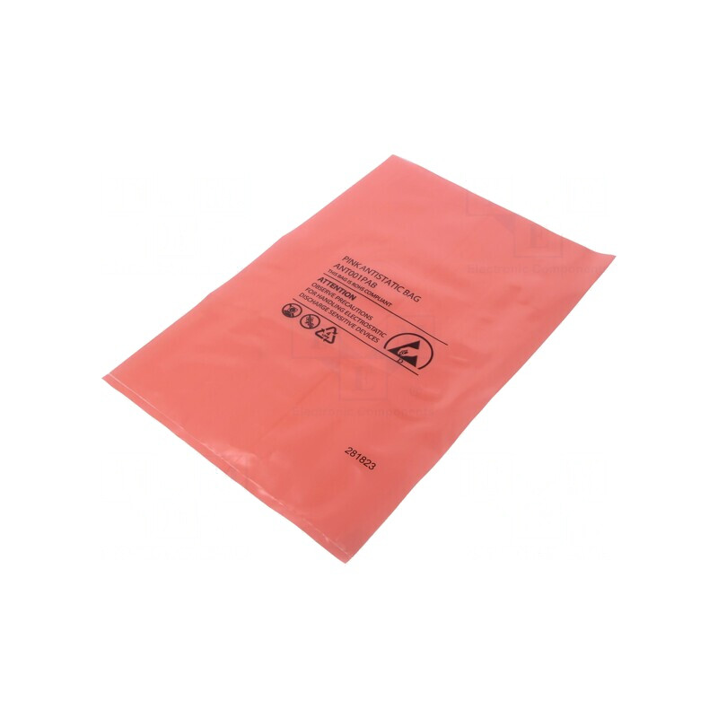 Pungă de protecție ESD 305x203mm 75um 100buc roz | Electronic-mag.ro | Componente Electronice