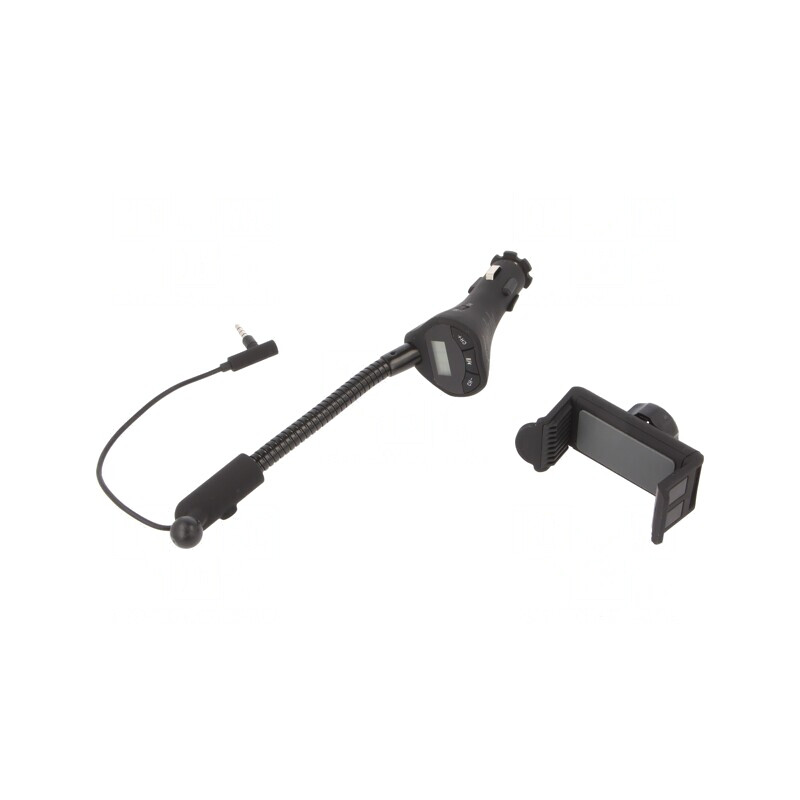 Transmițător FM Jack 3.5mm cu USB 5V/3.1A Negru | Electronic-mag.ro | Componente Electronice