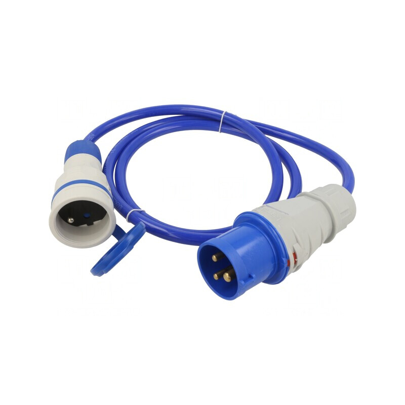 Prelungitor alimentare 1,5m albastru 3x2,5mm2 | Electronic-mag.ro | Componente Electronice
