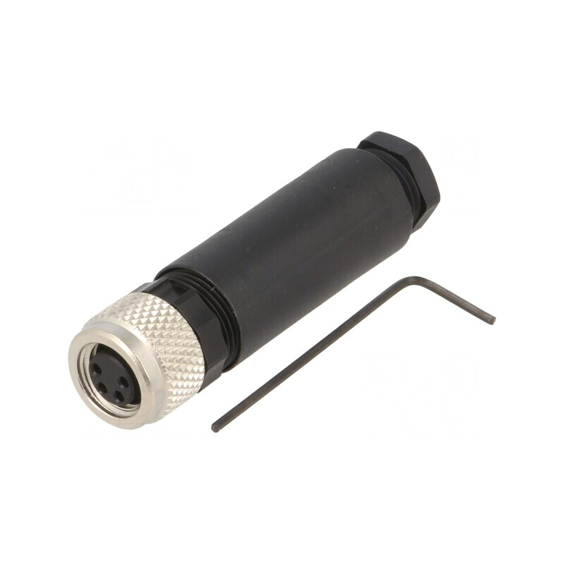 Conector M8 Mamă 4 Pin Drept pe Cablu 4A | Electronic-mag.ro | Componente Electronice