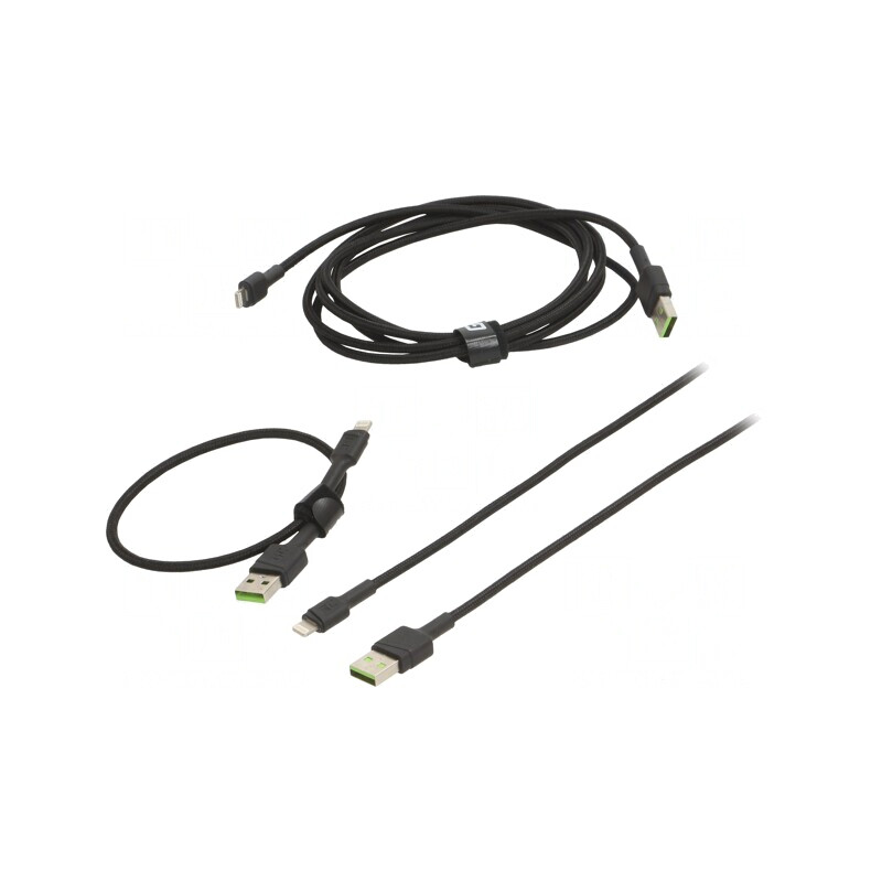 Cablu USB 2.0 Lightning Apple Negru 480Mbps | Electronic-mag.ro | Componente Electronice