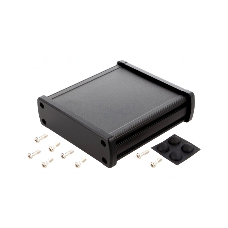 Carcasă Universală din Aluminiu Negru 113,7x119x35,2mm | Electronic-mag.ro | Componente Electronice