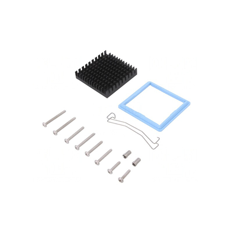 Radiator Extrudat cu Aripioare Negru 45x45x9.5mm | Electronic-mag.ro | Componente Electronice