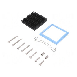 Radiator Extrudat cu Aripioare Negru 45x45x9.5mm | Electronic-mag.ro | Componente Electronice