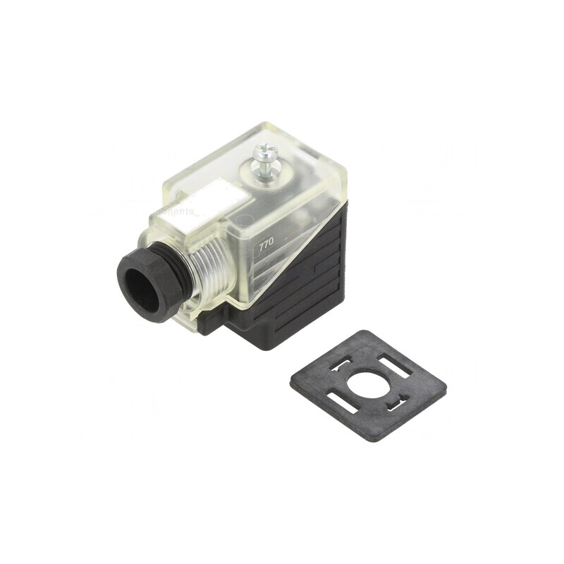 Conector cu Valvă Mufă Format A 18mm 3 PIN 90° | Electronic-mag.ro | Componente Electronice