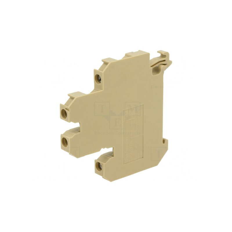 Conector de Șine TS35 4mm² 4 Borne Bej 6mm | Electronic-mag.ro | Componente Electronice