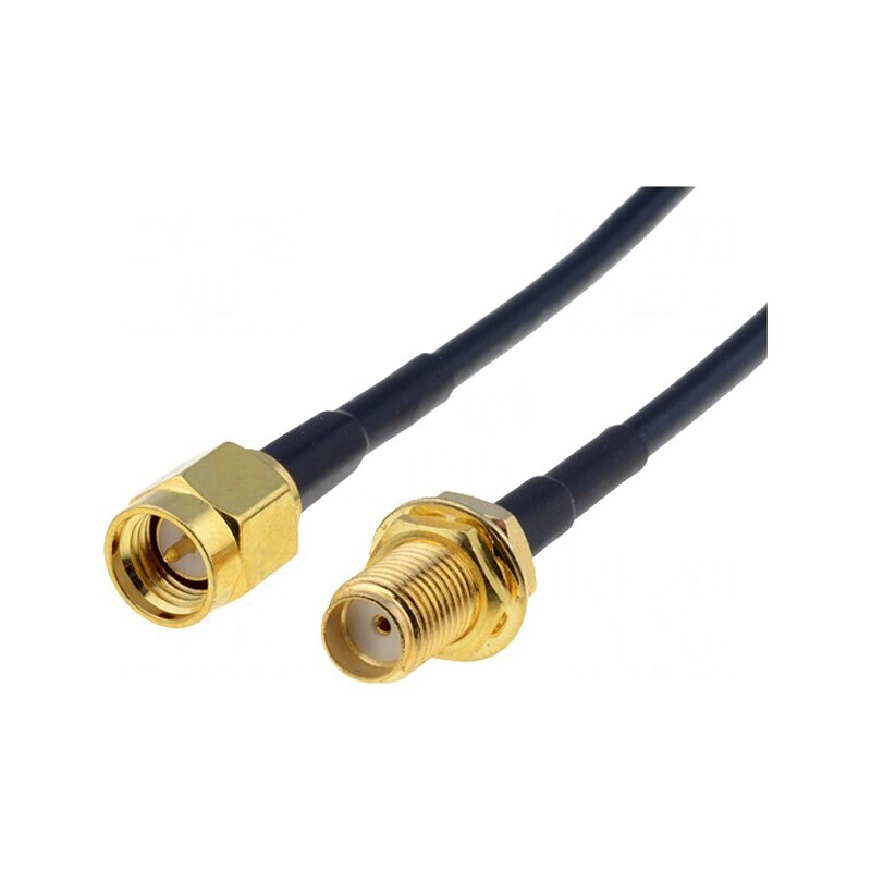 Cablu Coaxial 50Ω 25m SMA Soclu-Mufă Negru | Electronic-mag.ro | Componente Electronice