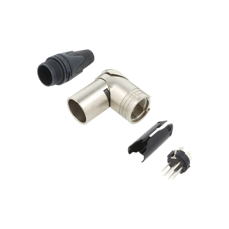 Mufă XLR Tată 7 Pin Unghi 90° Rotativ | Electronic-mag.ro | Componente Electronice