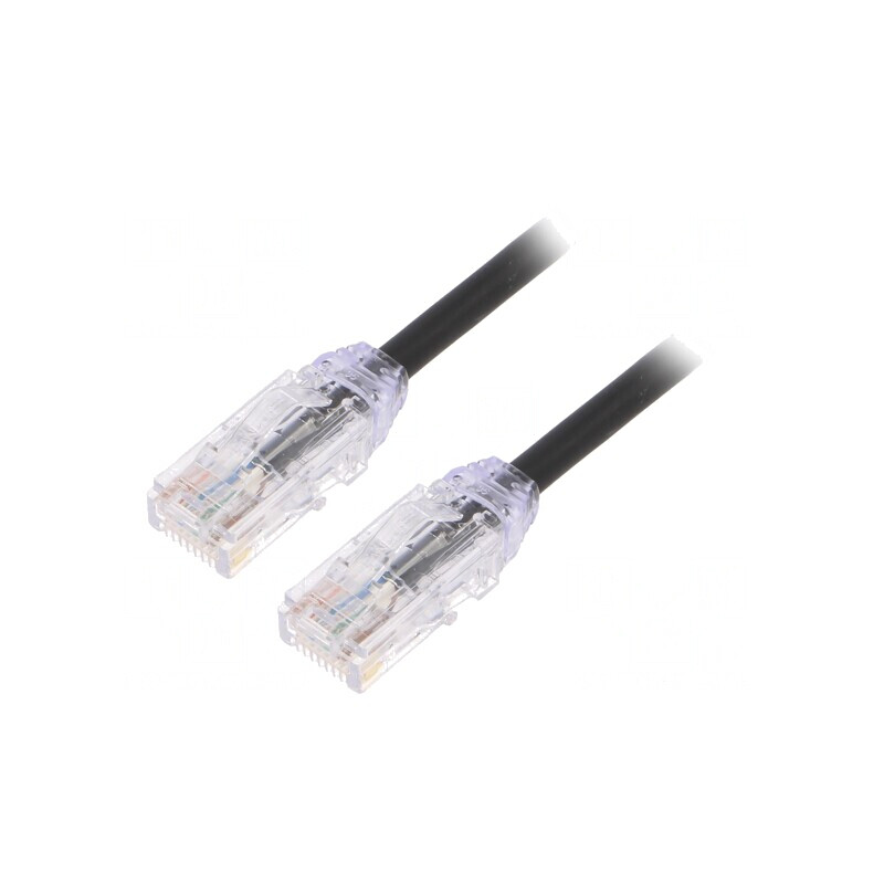 Patch Cord TX6A-28 U/UTP Cat 6a Negru 2m | Electronic-mag.ro | Componente Electronice