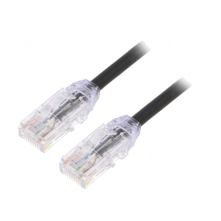 Patch Cord TX6A-28 U/UTP Cat 6a Negru 2m | Electronic-mag.ro | Componente Electronice