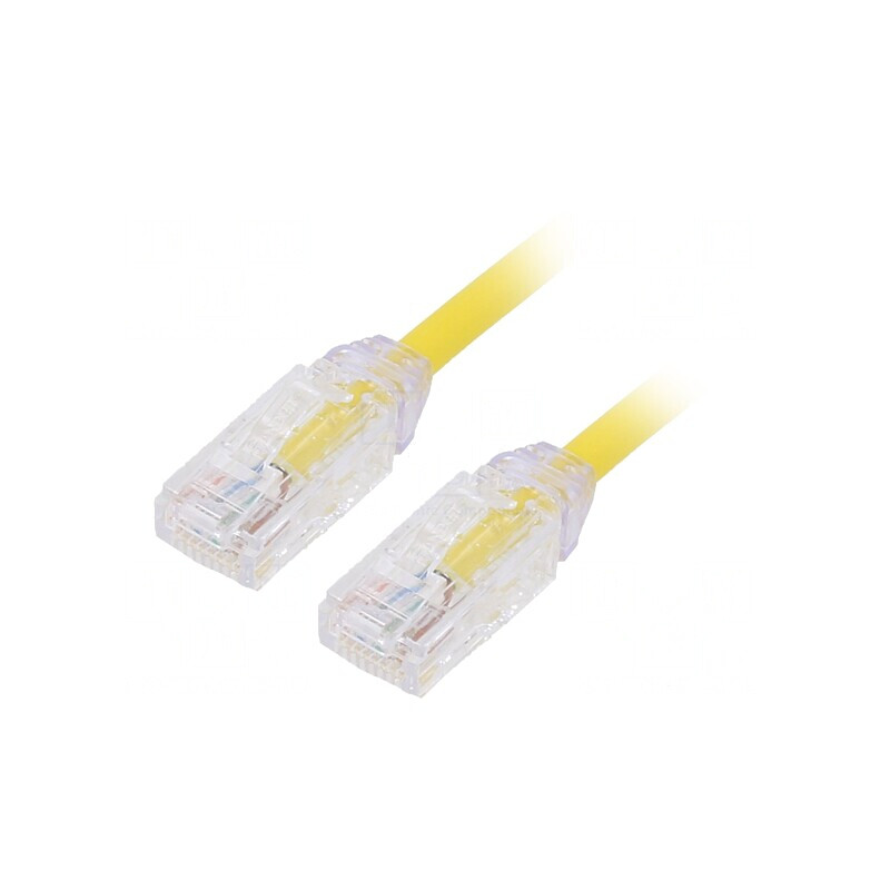 Patch Cord UTP Cat6a Galben 2m 28AWG | Electronic-mag.ro | Componente Electronice