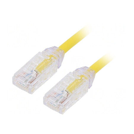 Patch Cord UTP Cat6a Galben 2m 28AWG | Electronic-mag.ro | Componente Electronice