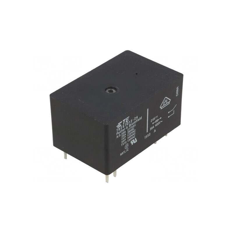 Releu Electromagnetic DPST-NO 24VDC 30A T92 | Electronic-mag.ro | Componente Electronice