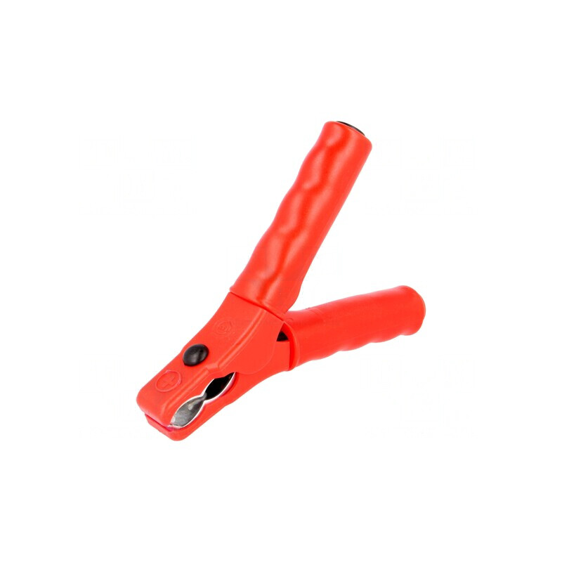 Bornă crocodil roșie 36A 70VDC 25mm | Electronic-mag.ro | Componente Electronice