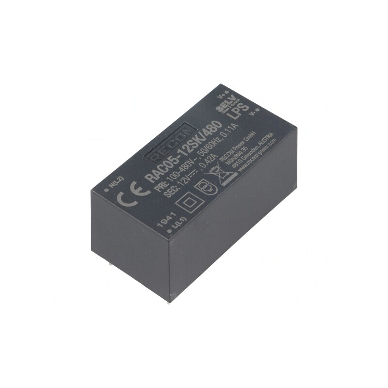 Convertor AC/DC 5W 12VDC | Electronic-mag.ro | Componente Electronice