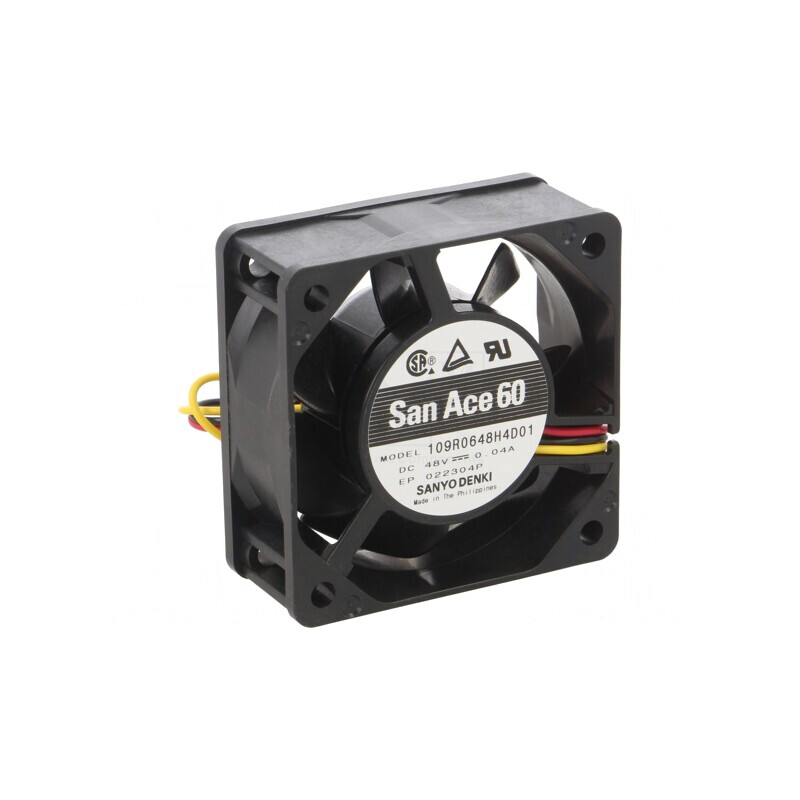 Ventilator axial 48VDC 60x60x25mm 31.8m3/h 28dBA cu bilă | Electronic-mag.ro | Componente Electronice