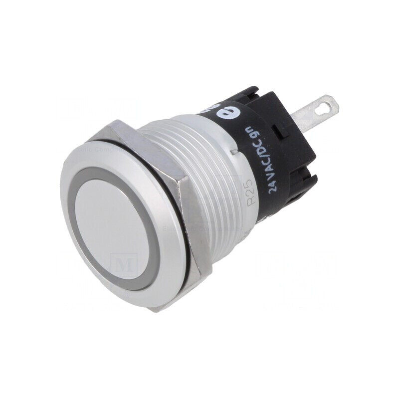 Lampă LED verde plată 24V Ø19mm | Electronic-mag.ro | Componente Electronice