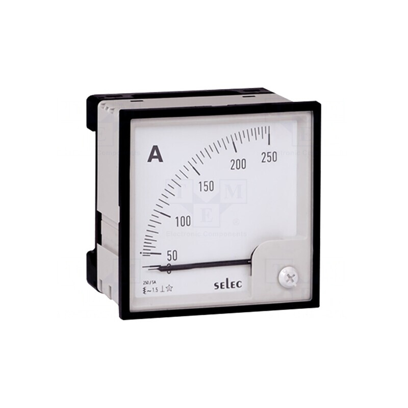 Ampermetru pe panou 50-60Hz 90° Clasa 1.5 | Electronic-mag.ro | Componente Electronice